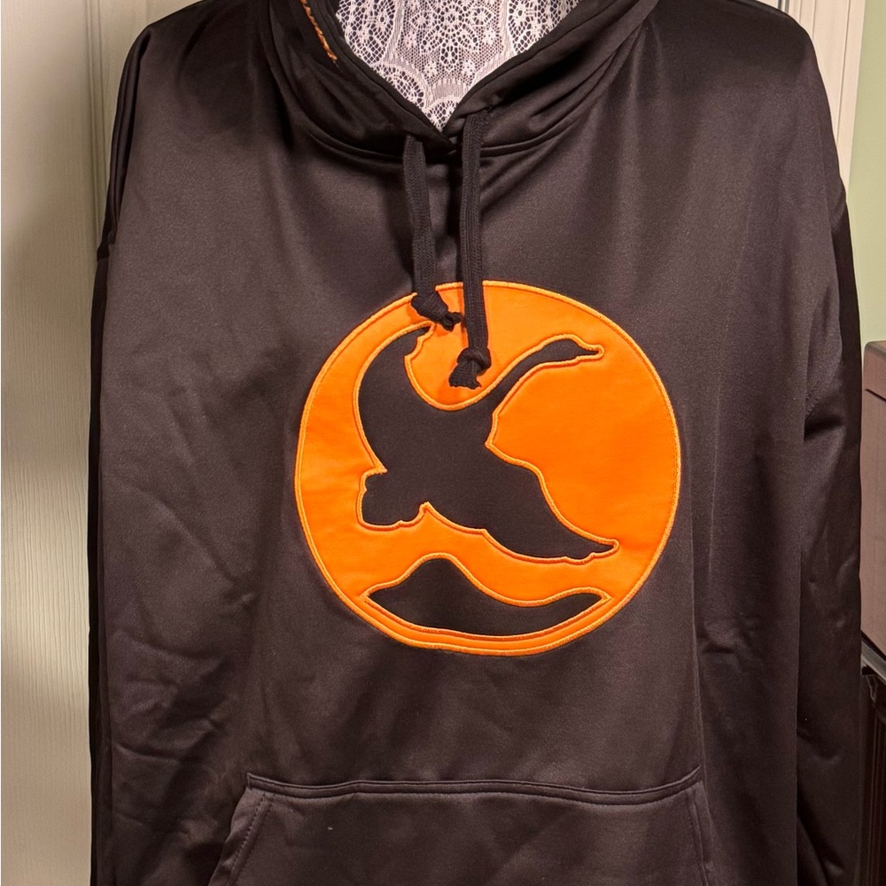 Gander MTN Black & Orange Poly Hoodie Goose Logo XXLarge New with Tag Pull Over